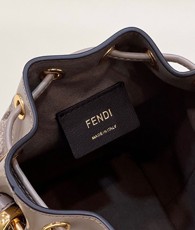 Fendi original fabric small mon tresor bucket bag 8BS010 grey