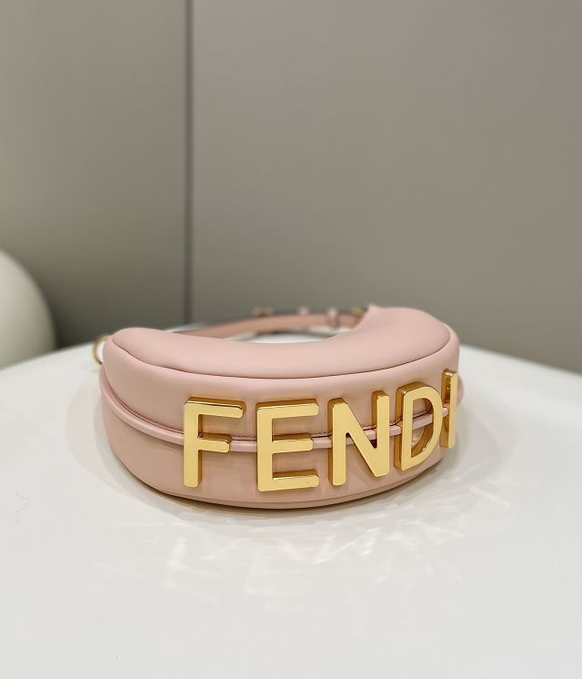 Fendi original calfskin small fendigraphy bag 8BR798 light pink