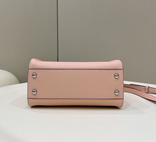 Fendi original grained calfskin small peekaboo bag 8BN244 pink