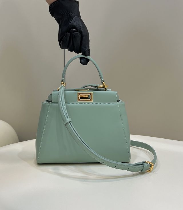 Fendi original lambskin small peekaboo bag 8BN244 mint green