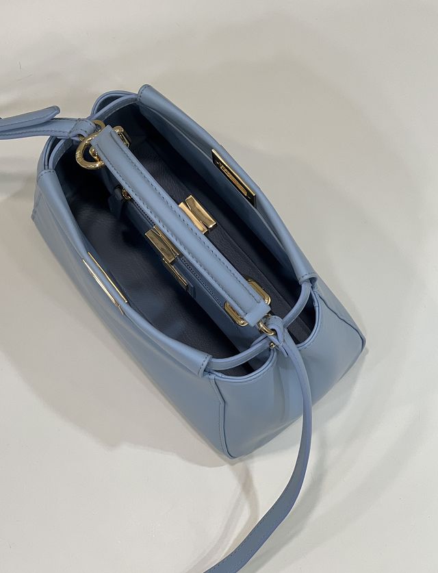 Fendi original lambskin small peekaboo bag 8BN244 sky blue