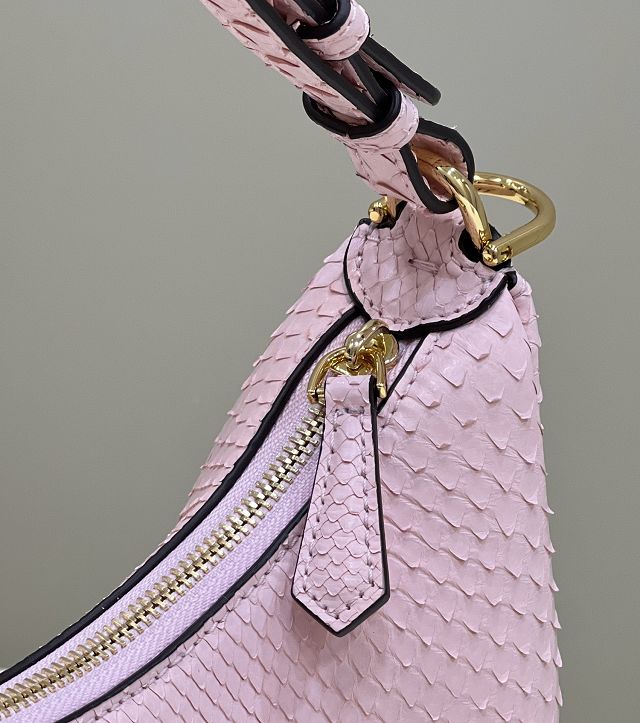 Fendi original python leather small fendigraphy bag 8BR798 pink