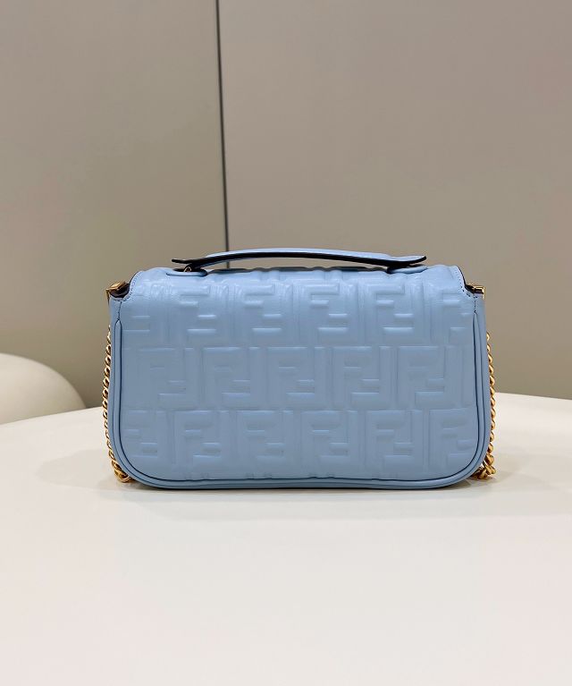 Fendi original lambskin chain baguette bag 8BR793 blue