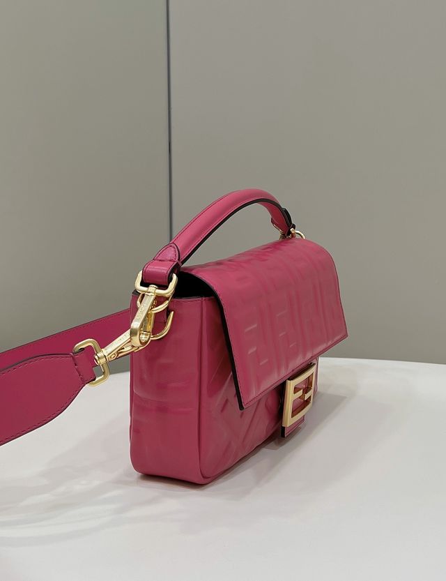 Fendi original lambskin medium baguette bag 8BR600 rose red