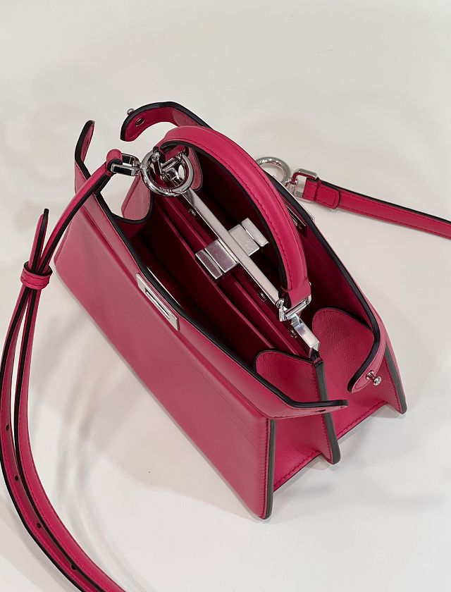 Fendi original lambskin mini peekaboo ISeeU bag 8BN335 rose red