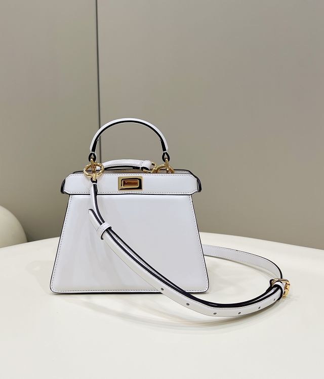 Fendi original lambskin mini peekaboo ISeeU bag 8BN335 white