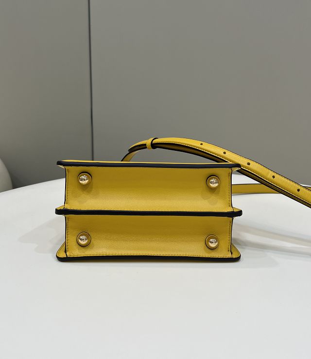 Fendi original lambskin mini peekaboo ISeeU bag 8BN335 yellow