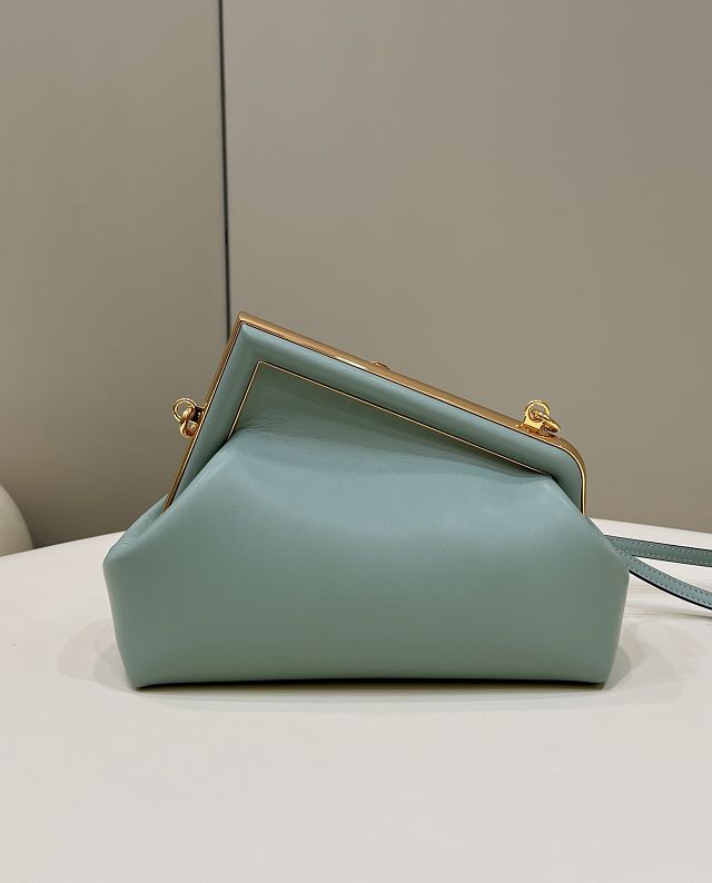 Fendi original lambskin small first bag 8BP129 mint green