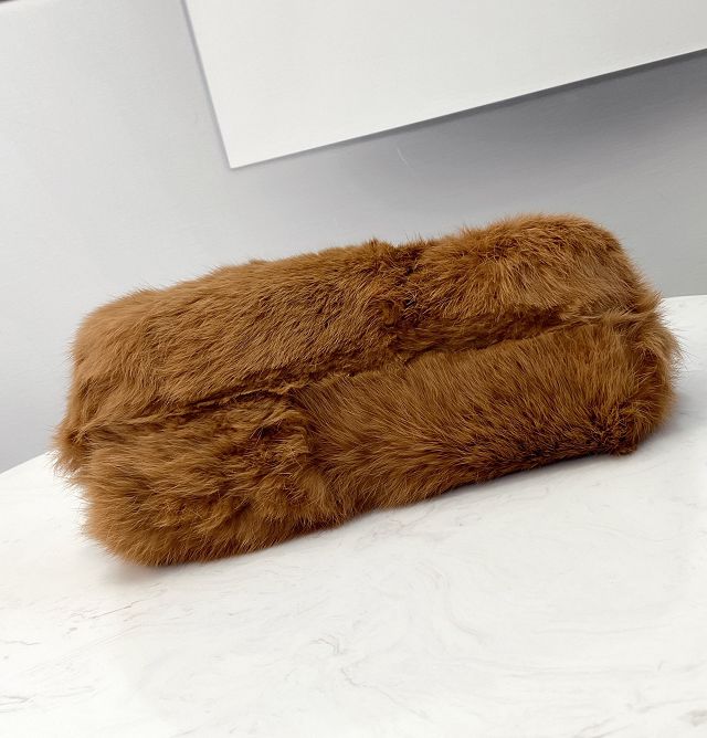 Fendi original mink fur small first bag 8BP129 brown