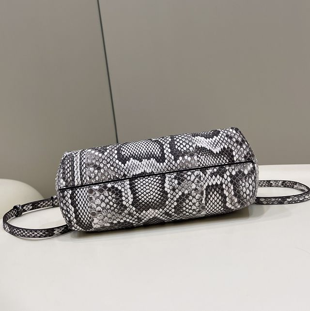 Fendi original python leather small first bag 8BP129 grey