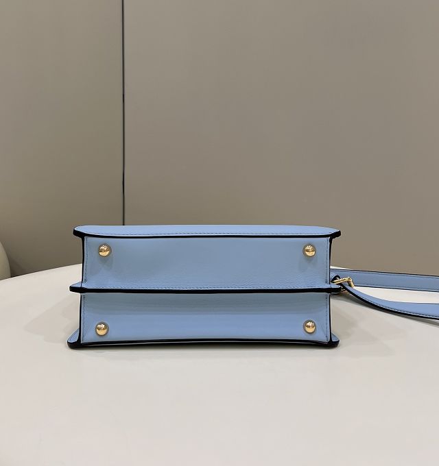 Fendi original calfskin small peekaboo ISeeU bag 8BN327 light blue