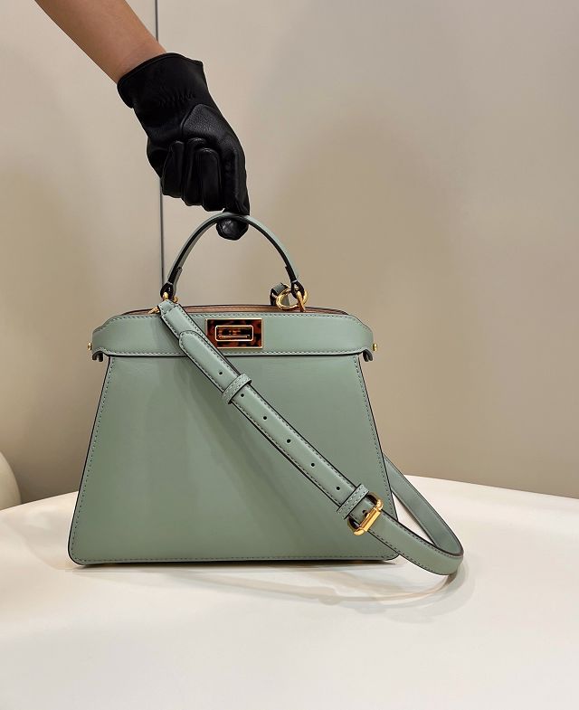 Fendi original calfskin small peekaboo ISeeU bag 8BN327 mint green