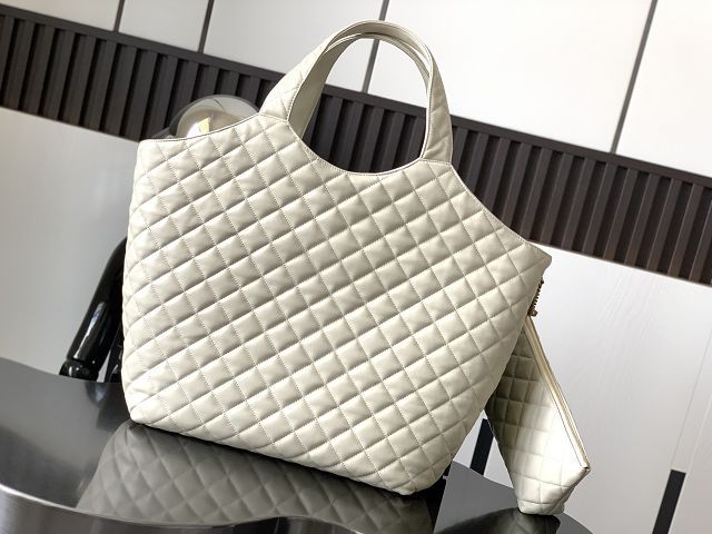 YSL original lambskin icare maxi shopping bag 698651 white