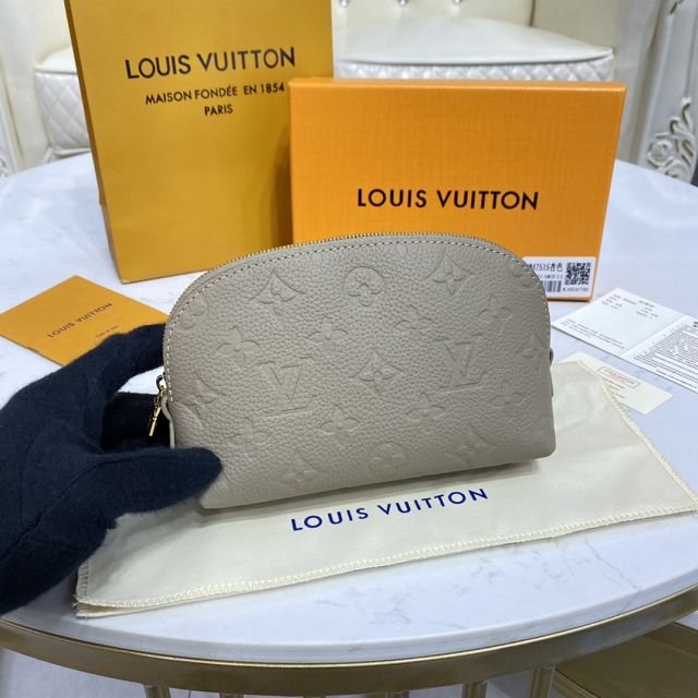 Louis vuitton original calfskin cosmetic pouch m69414 grey