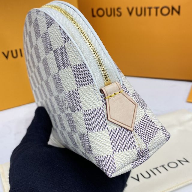 Louis vuitton original damier azur large cosmetic pouch N23346