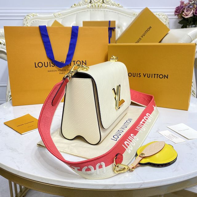 Louis vuitton original epi leather twist mm M20681 white