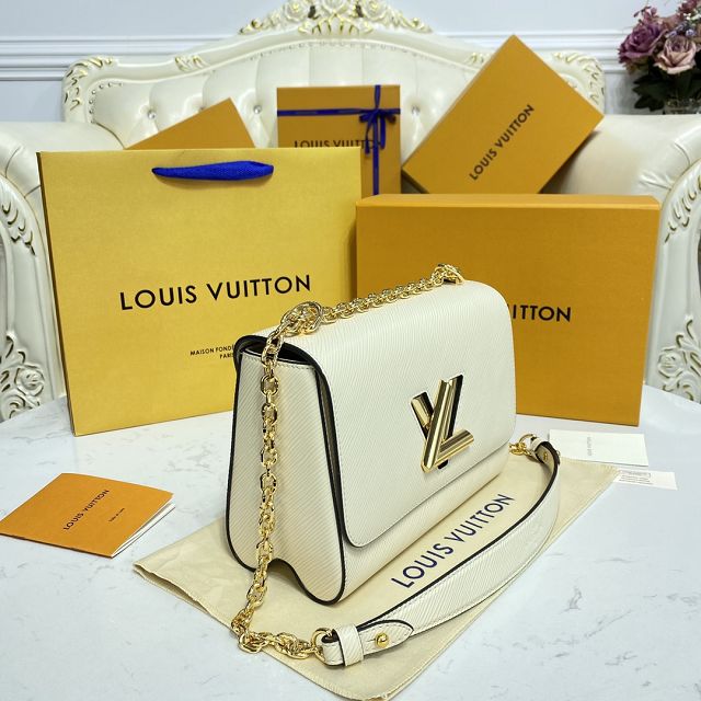 Louis vuitton original epi leather twist mm 59761 white