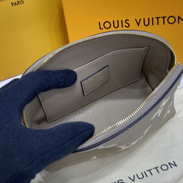 Louis vuitton original monogram calfskin cosmetic pouch M45951 grey