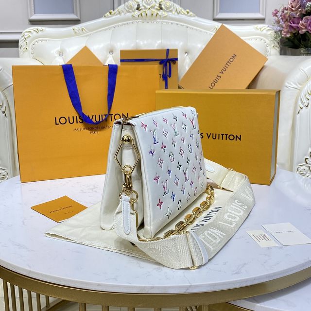 2023 Louis vuitton original lambskin coussin pm bag M21209 white