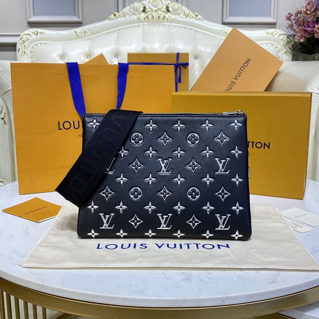 2023 Louis vuitton original lambskin coussin pm bag M57791 black&silver