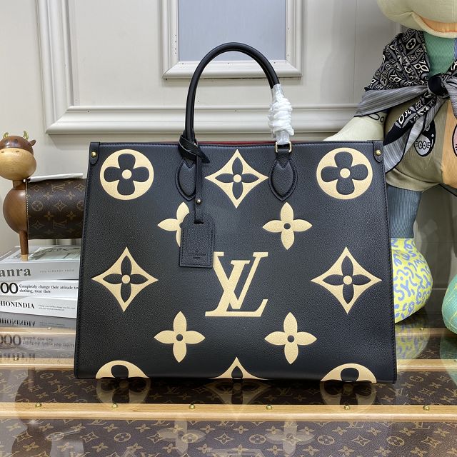 Louis vuitton original embossed calfskin onthego gm M45945 black