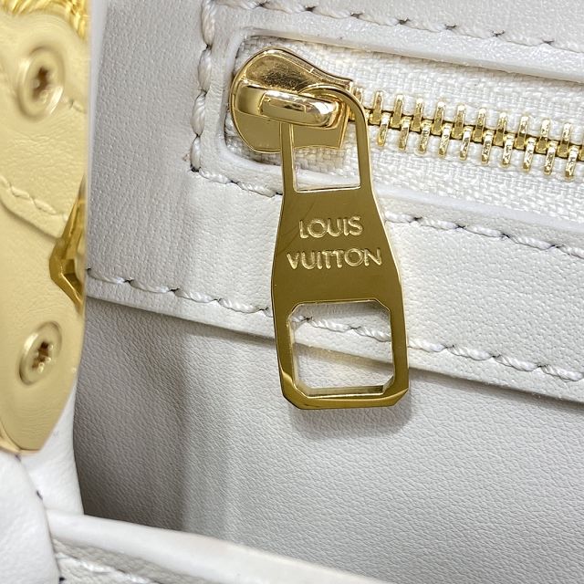 Louis vuitton original lambskin capucines BB handbag M55365 white