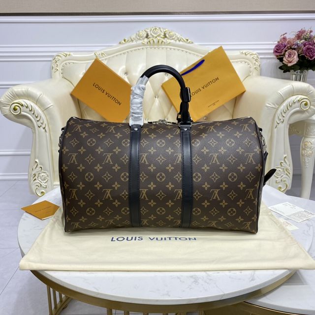 Louis vuitton original monogram canvas keepall 45 bag M56711 black