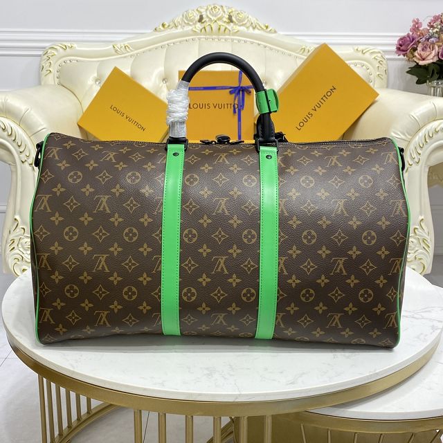 Louis vuitton original monogram canvas keepall 50 M46259 green