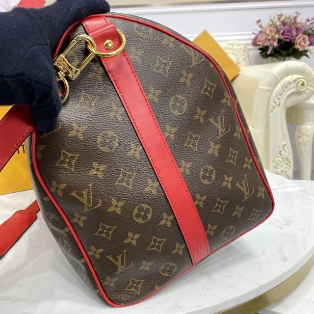 Louis vuitton original monogram canvas keepall 50 M46259 red