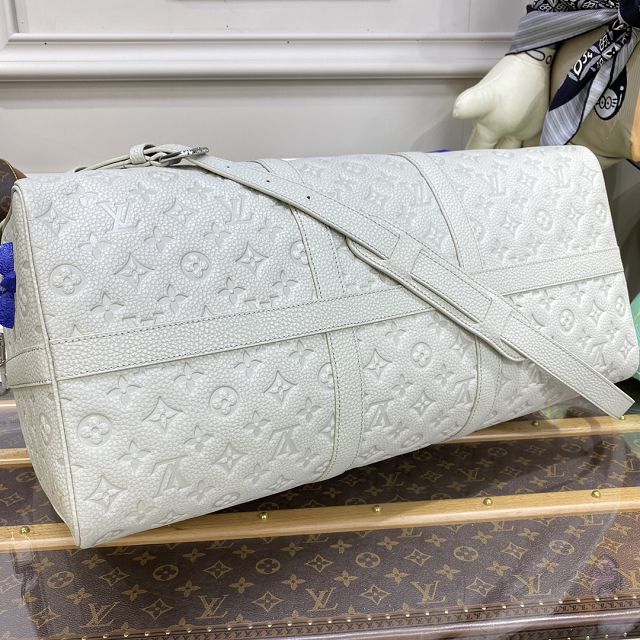 Louis vuitton original calfskin keepall 50 M20901 white