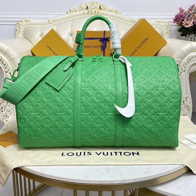 Louis vuitton original calfskin keepall 50 M20963 green