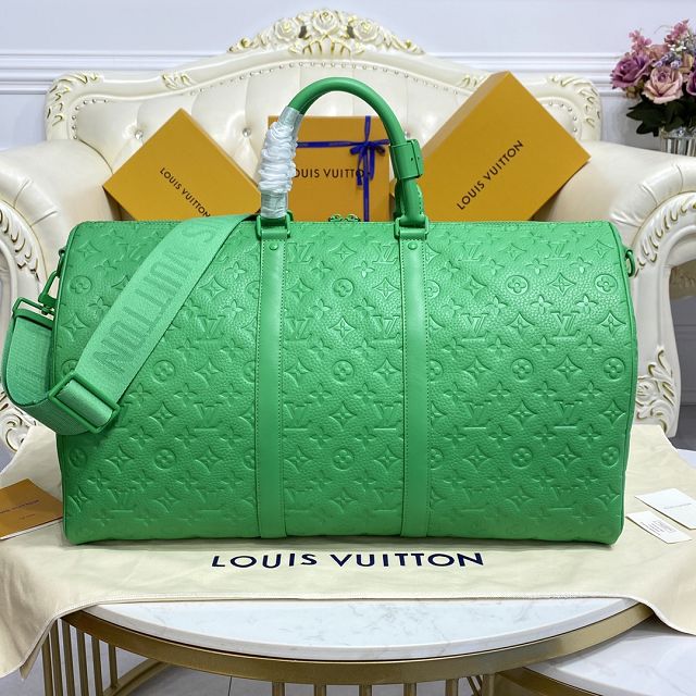 Louis vuitton original calfskin keepall 50 M20963 green