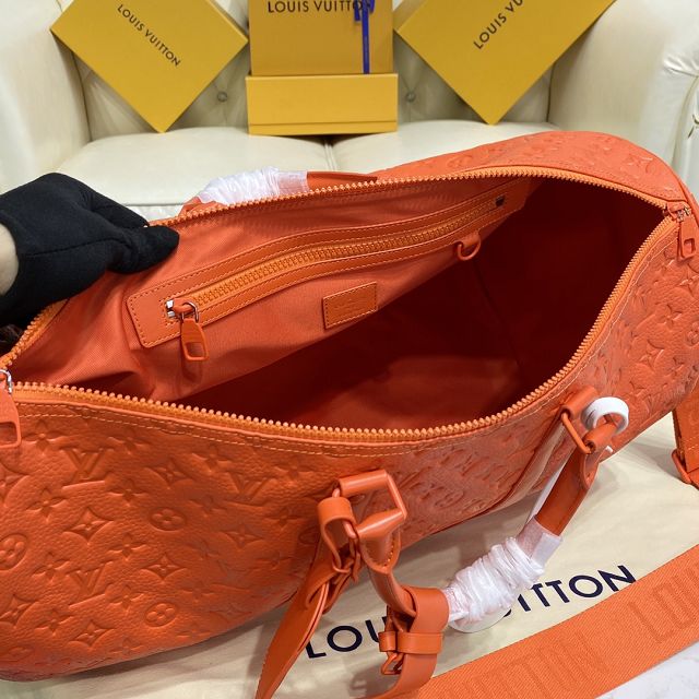 Louis vuitton original calfskin keepall 50 M20963 orange