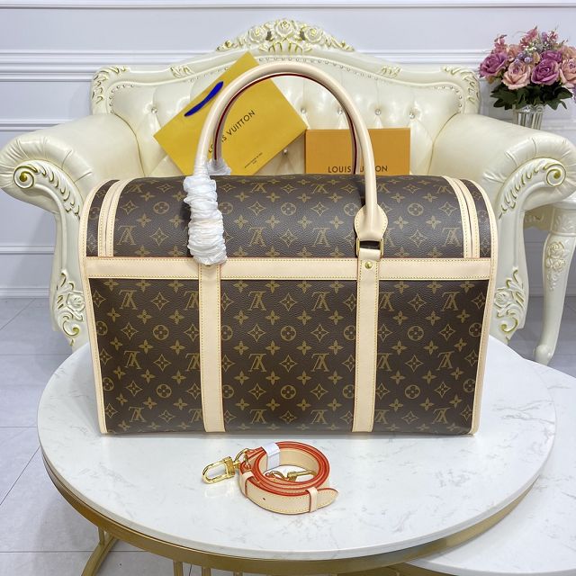 Louis vuitton original monogram canvas large dog carrier 50 M42021