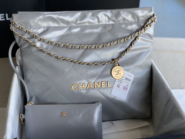 CC original calfskin 22 medium handbag AS3261 grey