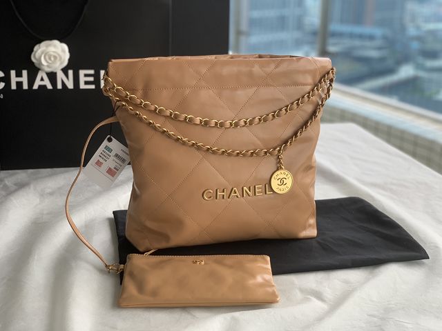 CC original calfskin 22 small handbag AS3260 beige