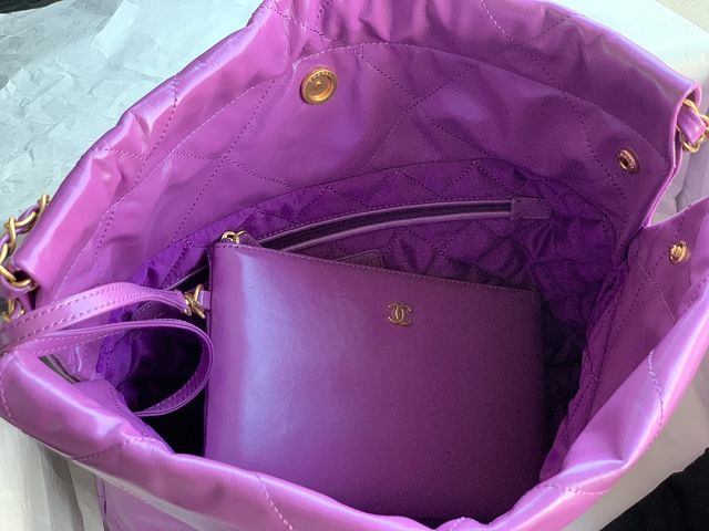 CC original calfskin 22 small handbag AS3260 purple