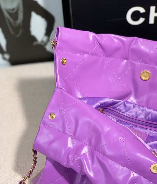 CC original calfskin 22 small handbag AS3260 purple