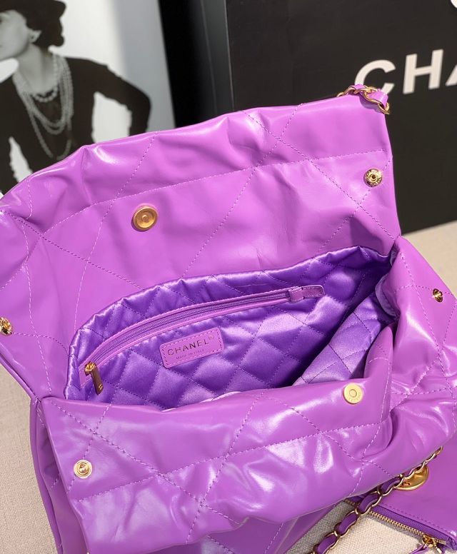 CC original calfskin 22 small handbag AS3260 purple