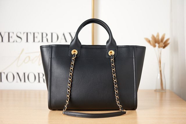 CC original calfskin small shopping bag AS3257 black