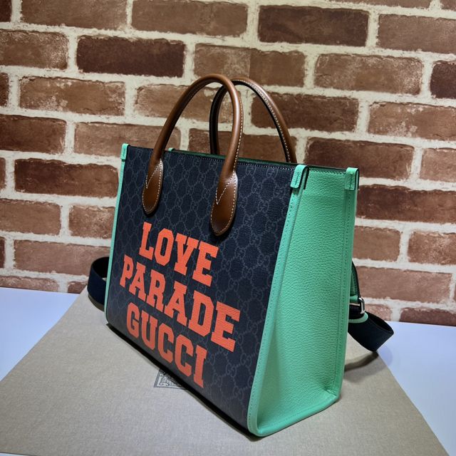 2022 CC original canvas love parade tote bag 680956 black&blue