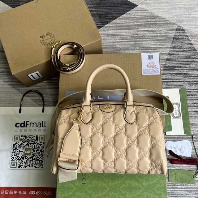 2022 GG original matelasse leather medium bag 702242 beige