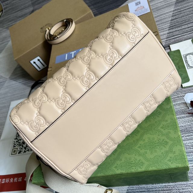 2022 GG original matelasse leather medium bag 702242 beige