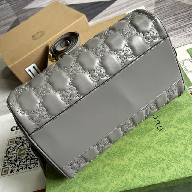 GG original matelasse leather medium bag 702242 grey