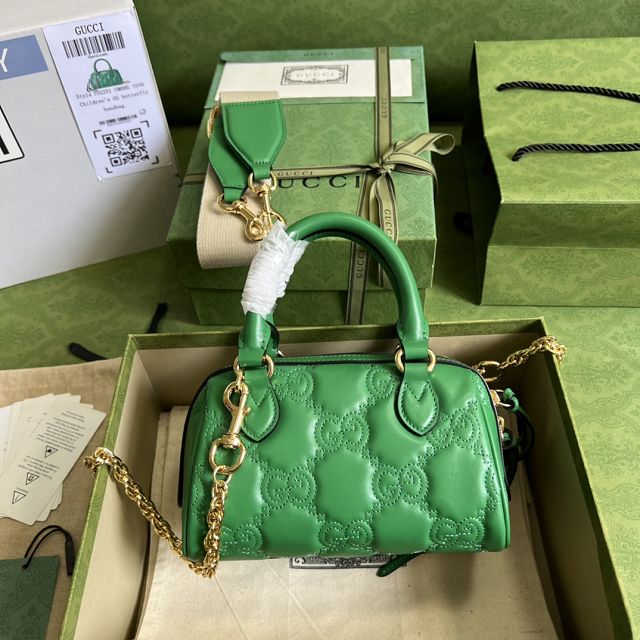 2023 GG original matelasse leather mini bag 702251 green