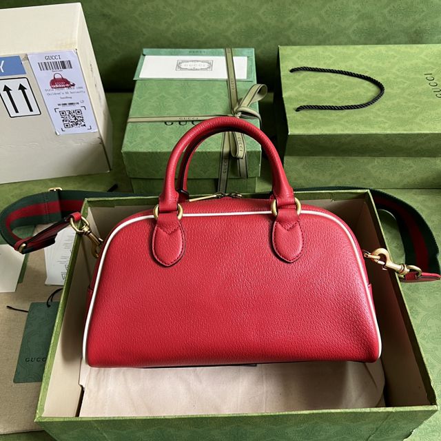 GG original calfskin mini duffle bag 702397 red