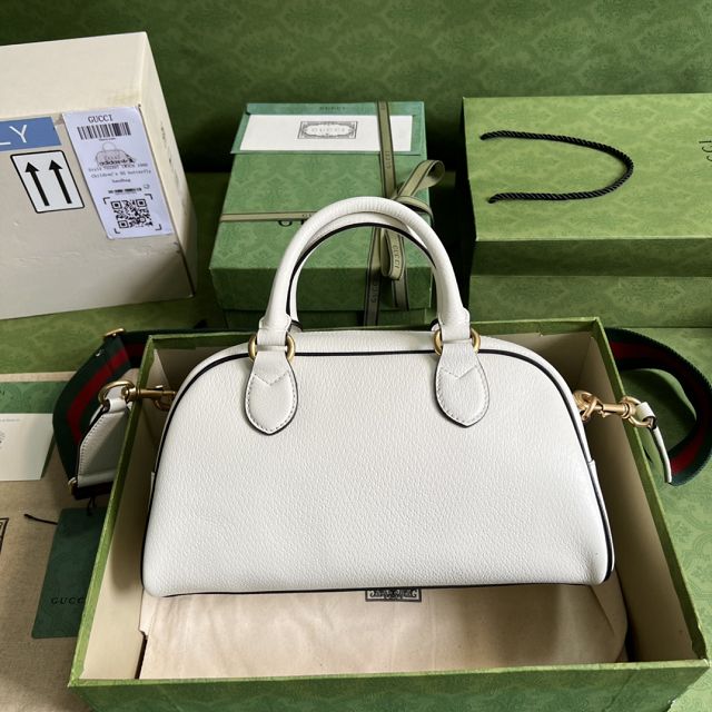 2022 GG original calfskin mini duffle bag 702397 white