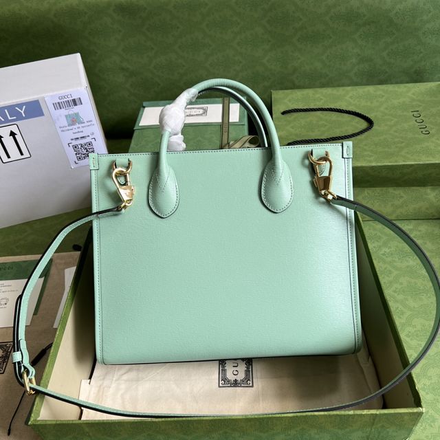 2022 GG original calfskin tote bag 659983 green