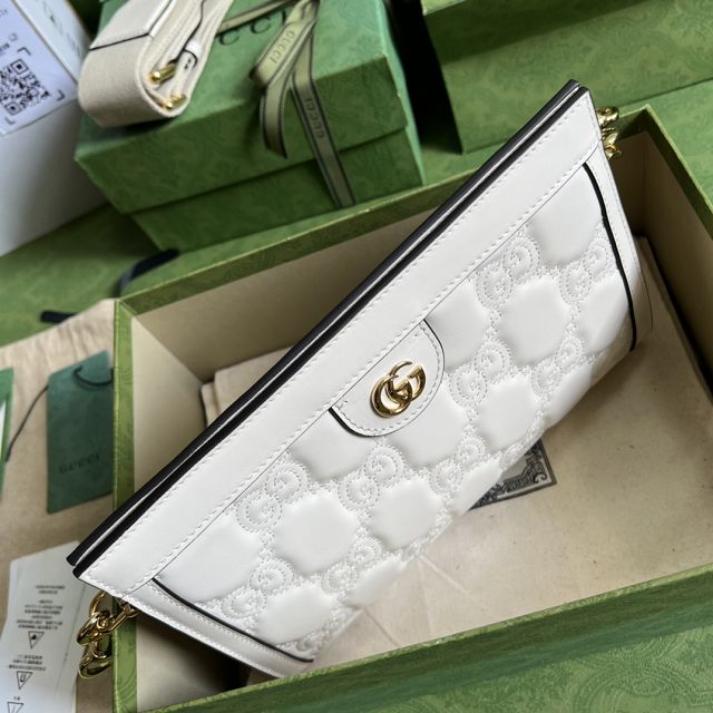 2022 GG original matelasse leather shoulder bag 702200 white