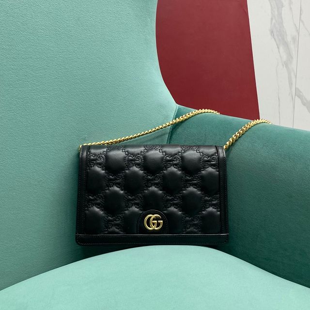 GG original matelasse leather chain wallet 723787 black